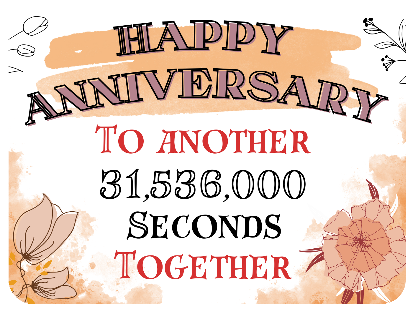 31,536,000 Seconds